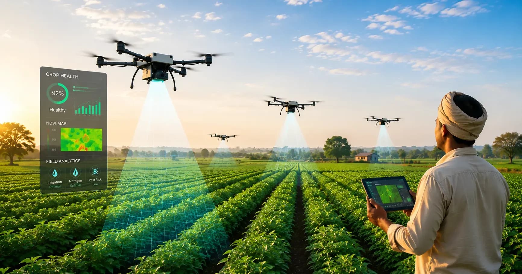Drone crop monitoring in India