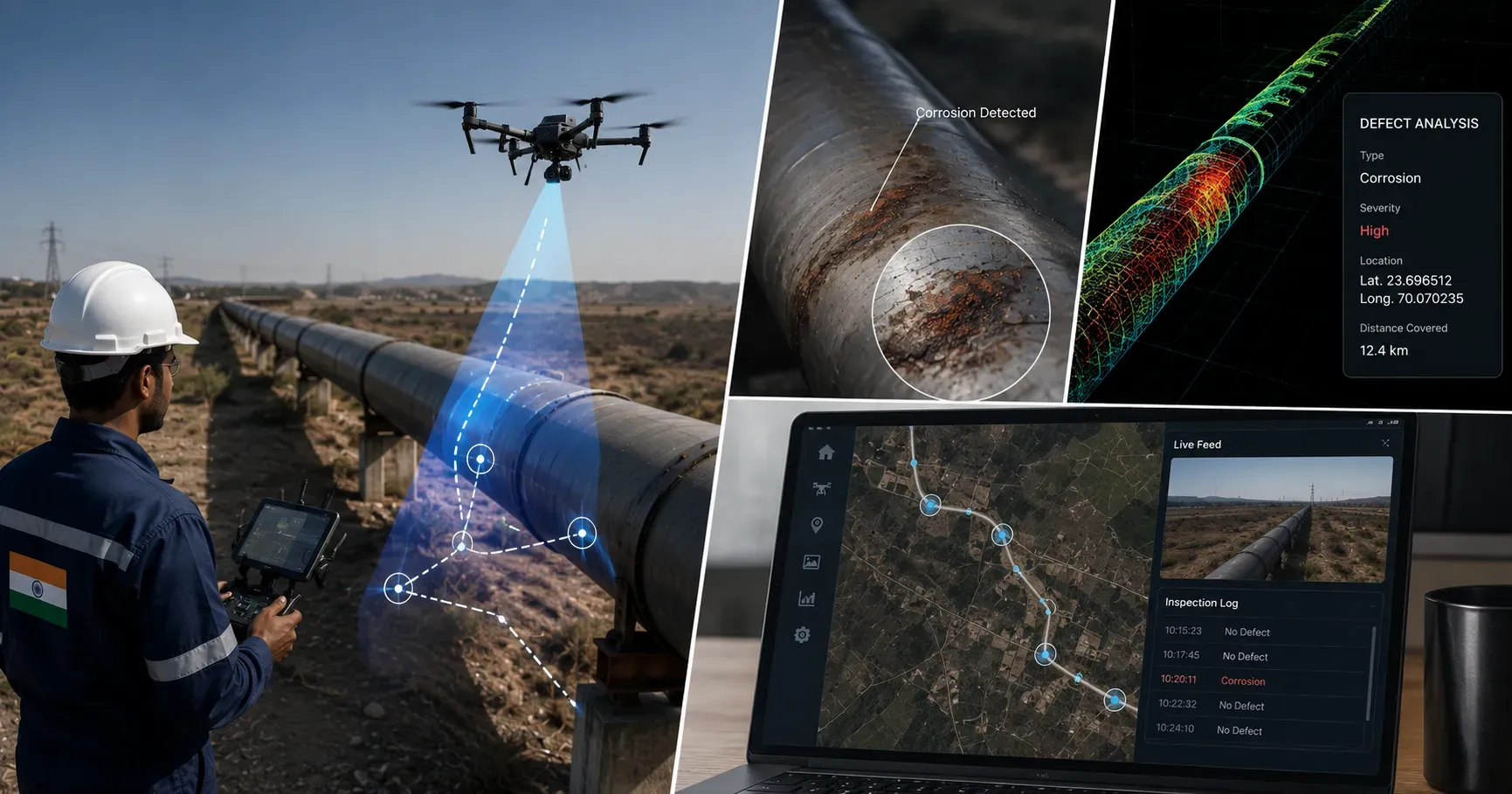 Drone pipeline inspection in india