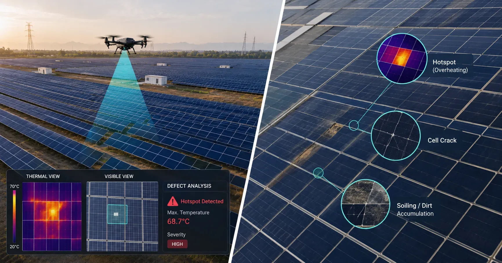 Drone solar panel inspection in India