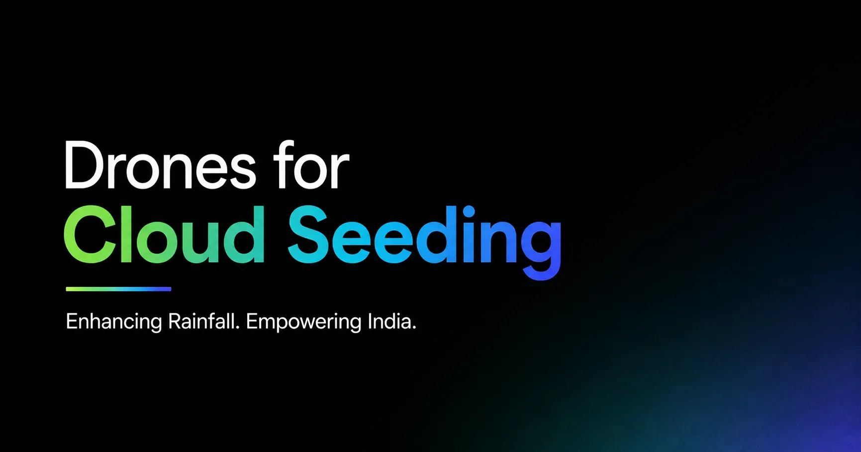 Drones for cloud seeding in India
