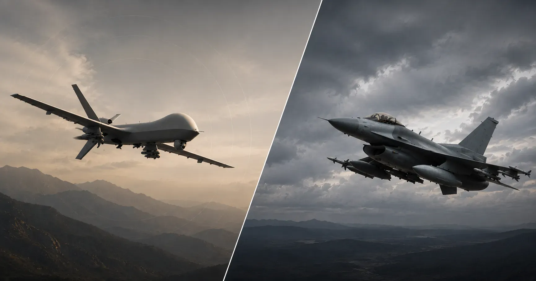 Drones vs traditional air power
