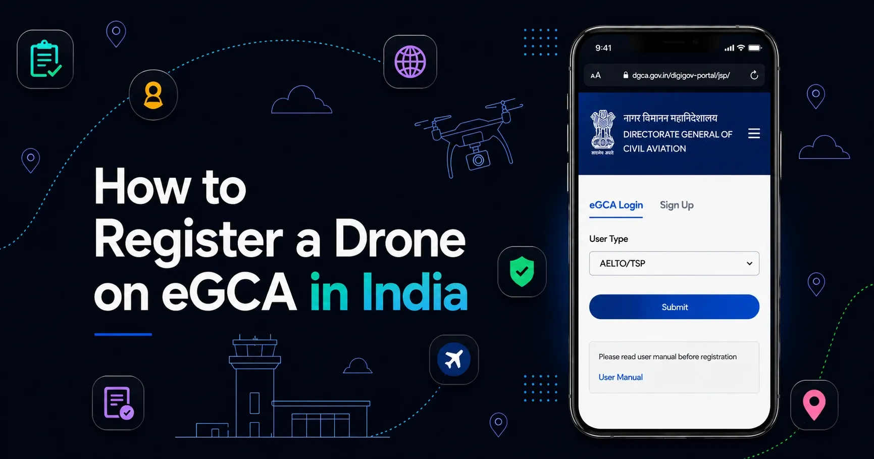 How to register a drone on eGCA in India